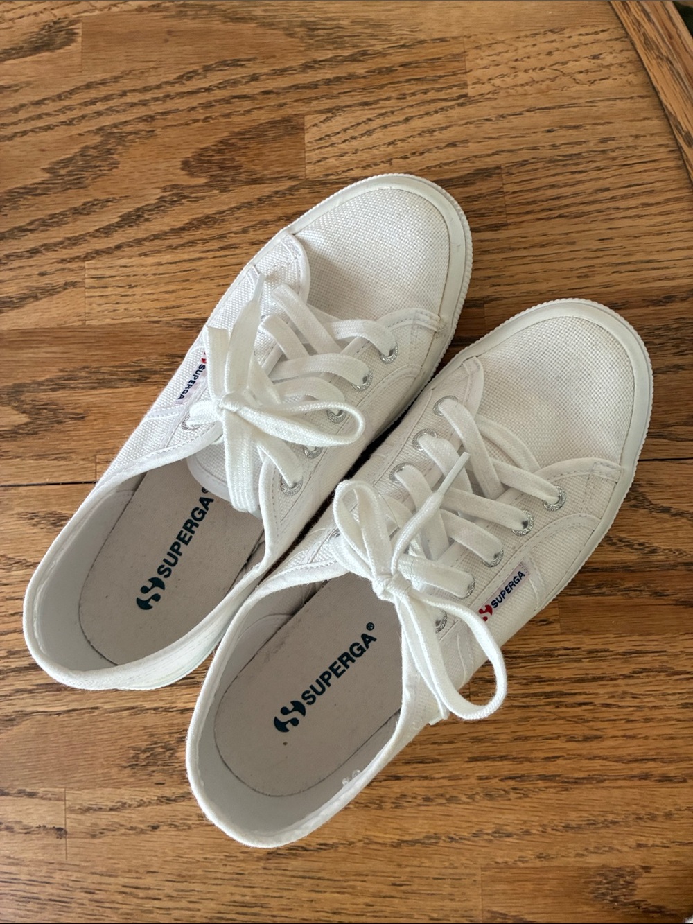 Superga Sneakers 2750 Cotu Classic White Canvas Lace-Up Sneakers